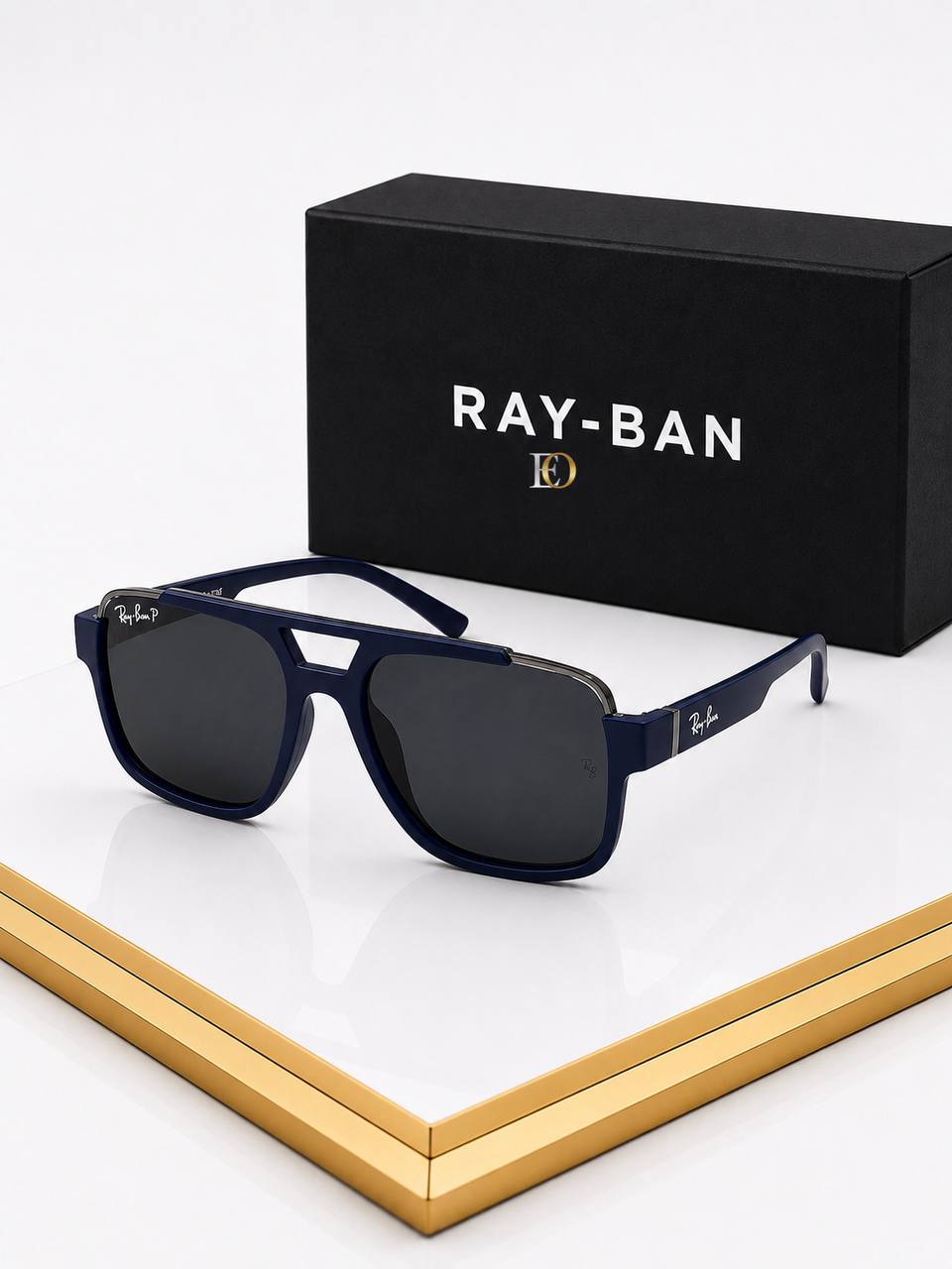 Ray-Ban Lacivert Çerçeveli Siyah Camlı İkonik Güneş Gözlüğü